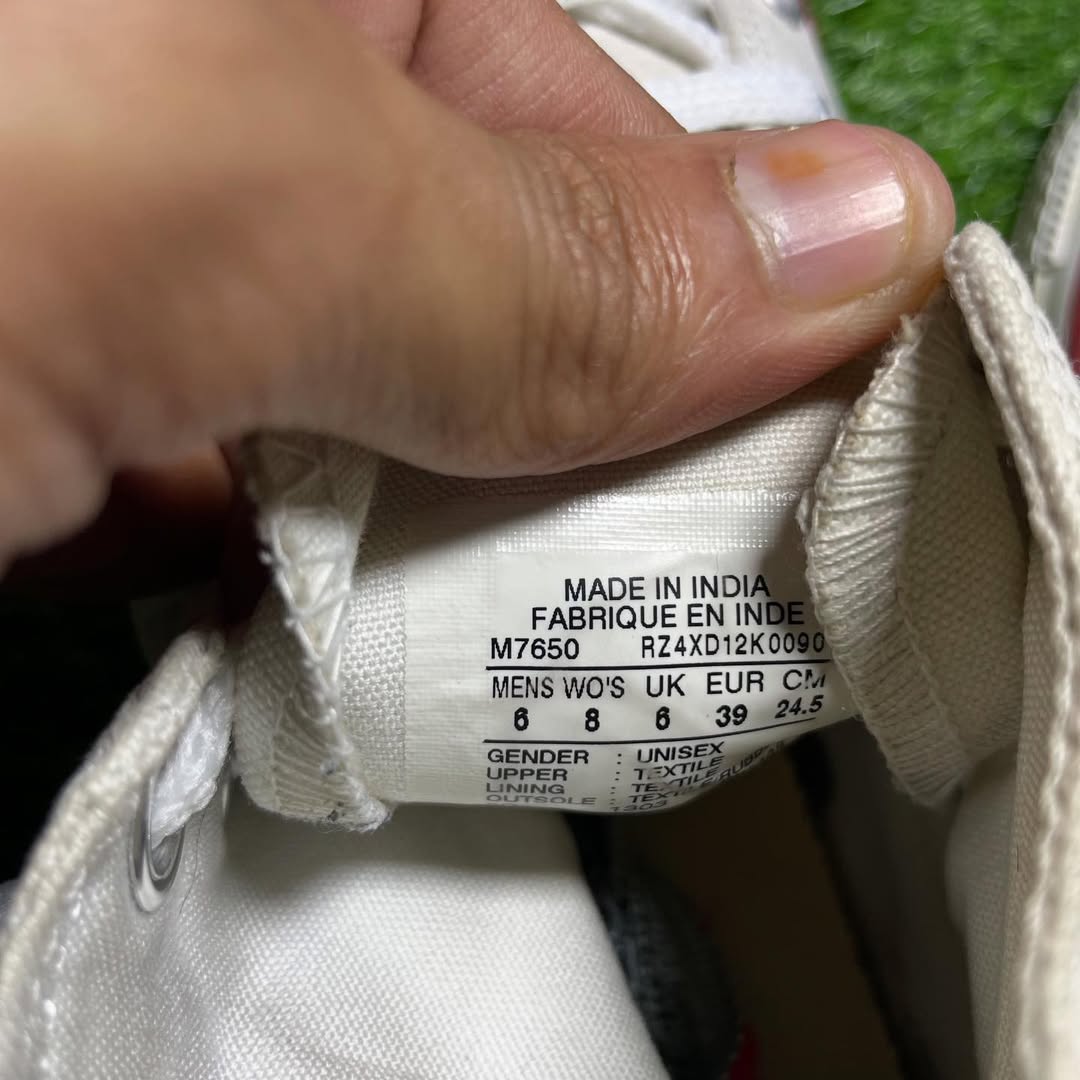 White Converse High Top(Size 39 / 8)