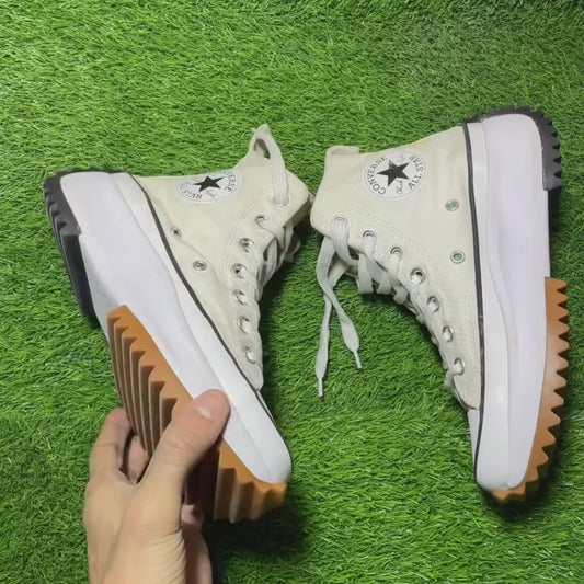 Beige Converse High Top (37.5 / 6.5)