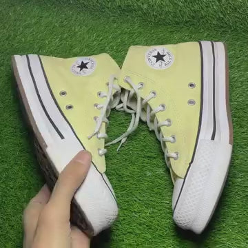 Yellow Converse High Top (Size 37 / 6)