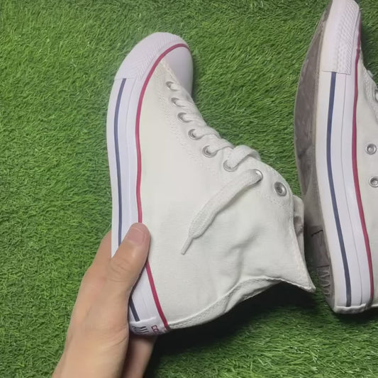 Beige Converse High Top (Size 39.5 / 8)