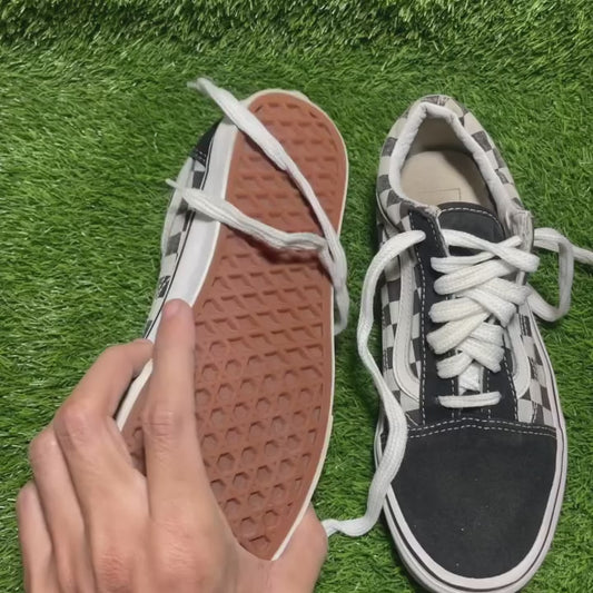 Black & White Vans Low Top (Size 38 / 7)