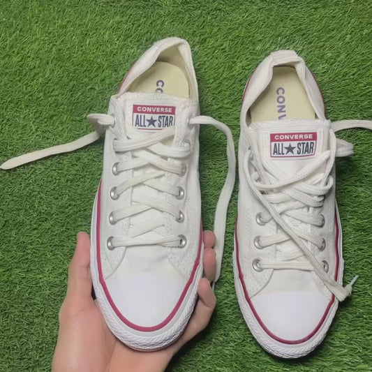 White Converse Low Top (Size 39.5 / 8)