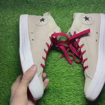 Beige Converse High Top (Size 40 / 8.5)