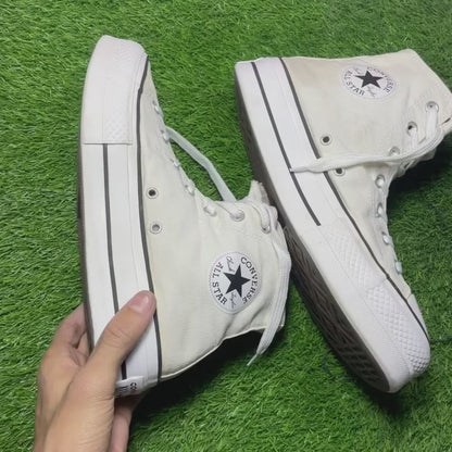 White Converse High Top (41 / 9)