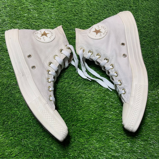 Beige Converse High Top (Size 40 / 8.5)