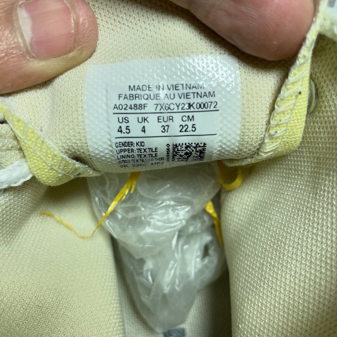 Yellow Converse High Top (Size 37 / 6)