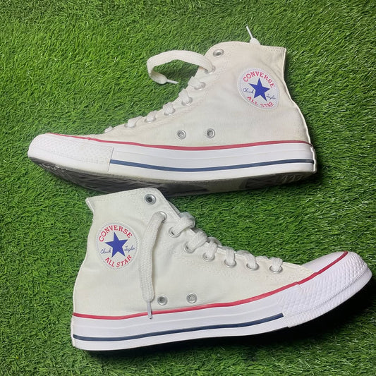 Beige Converse High Top (Size 39.5 / 8)