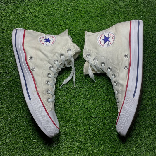 Beige Converse High Top (41 / 9)