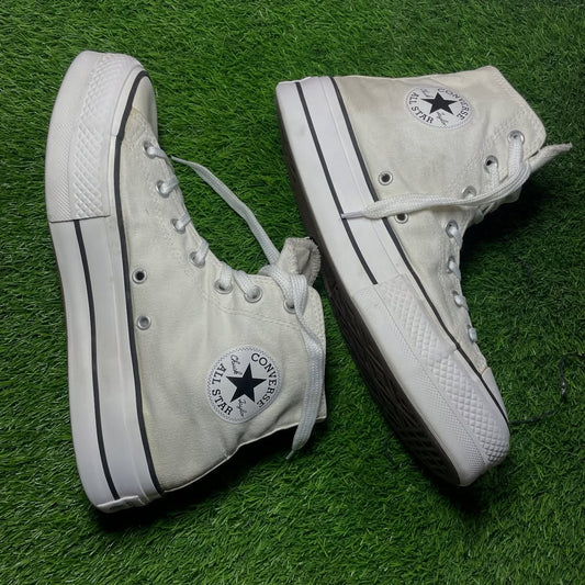 White Converse High Top (41 / 9)