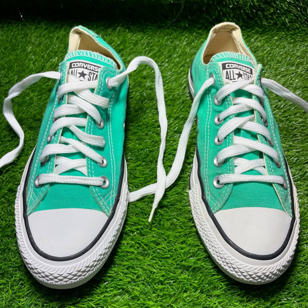 Green Converse Low Top(Size 39.5 / 8)