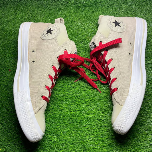 Beige Converse High Top (Size 40 / 8.5)