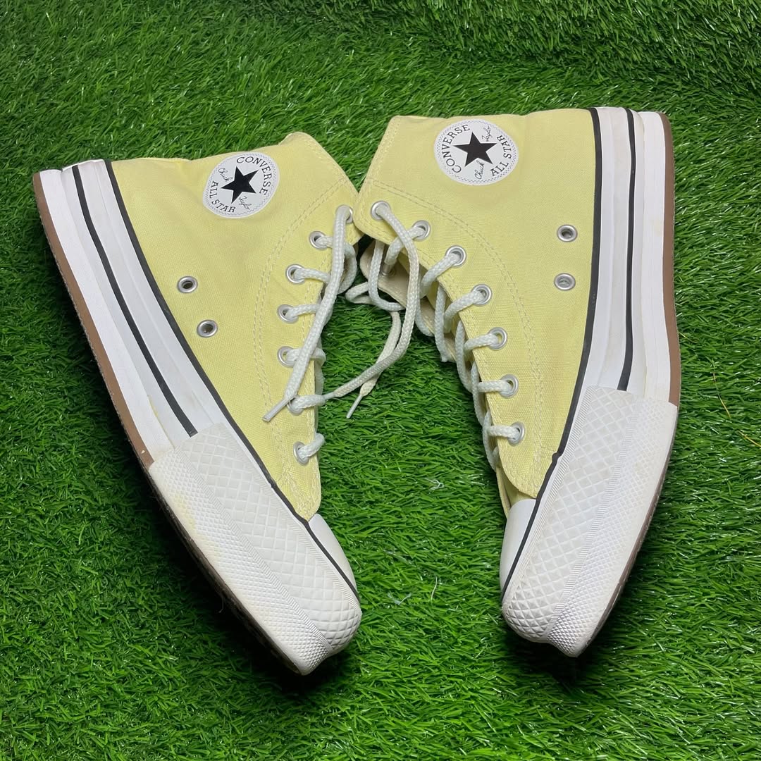 Yellow Converse High Top (Size 37 / 6)